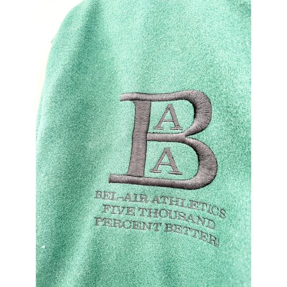 Bel-Air Athletics Green Varsity Jacket Letterman Size L NEW - Picture 10 of 10